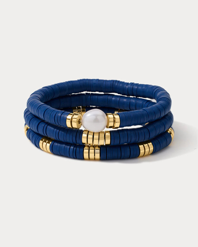 THE SEVILLE PEARL BRELET SET - Navy