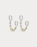 THE GEORGIA STONE HUGGIES SET - Silver