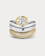THE MARAIS WAVE RING SET - Silver