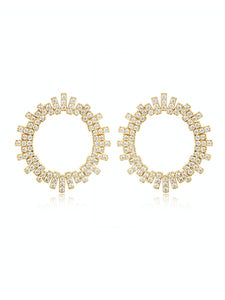 PAVE RAY EARRINGS - Gold