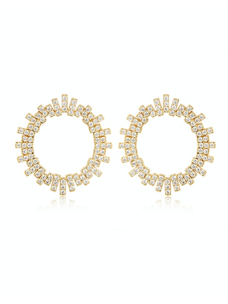 PAVE RAY EARRINGS - Gold