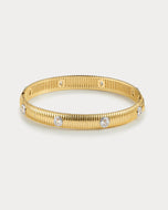 THE GEORGIA RIDGED BANGLE - Gold