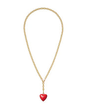 MINI HAPPY HEART NECKALCE - Red