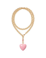 HAPPY HEART NECKLACE - Pink