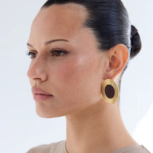 ROWAN EARRINGS - Black/Gold