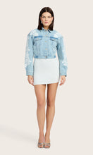 VALEX LACE COMBO DENIM JACKET - Ice Blue