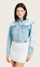 VALEX LACE COMBO DENIM JACKET - Ice Blue