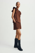 VENORA TOP - Brown Suede