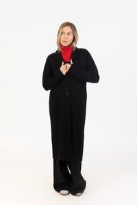 VICKI KNIT COAT - Black