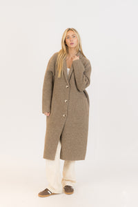 VICTORIA KNIT COAT - Diftwood