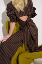 LOCH POPLIN BUTTON UP - Black/Brown