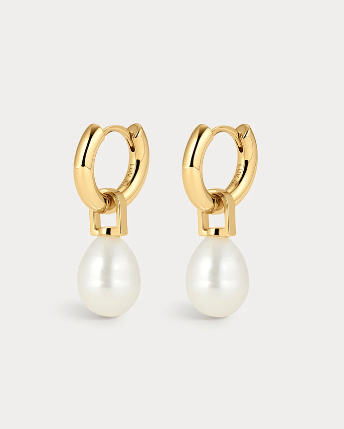 WHITE PEARL AMALFI HUGGIES - Gold