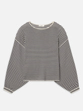 THE STRIPED SLOUCHY SWEATER - Cream Multi