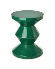 ZIG ZAG STOOL - Emerald Green