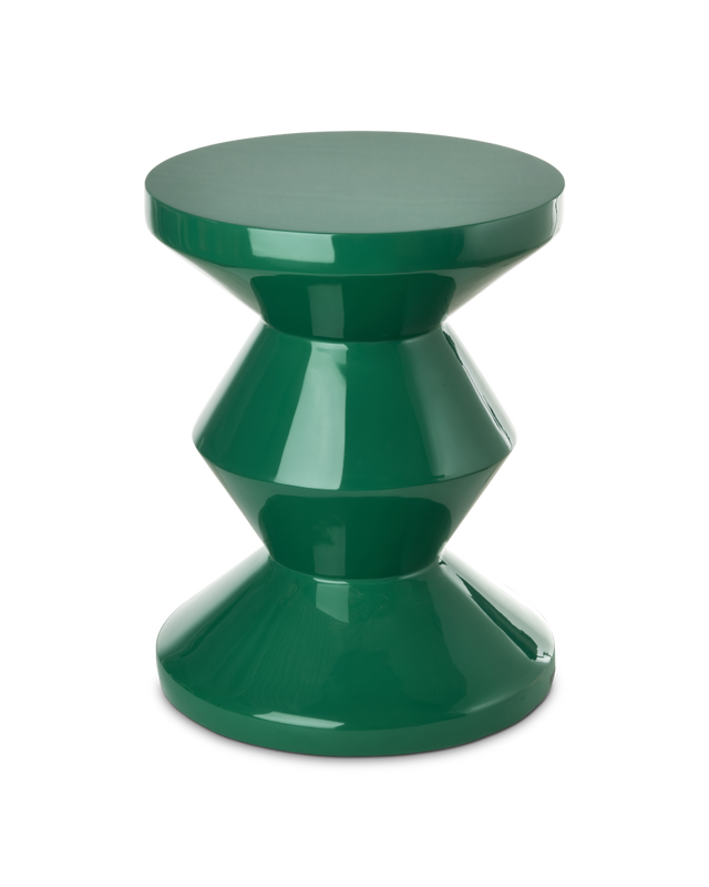 ZIG ZAG STOOL - Emerald Green