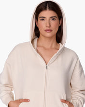 CLOUDSOFT ZIP HOODIE - Bone