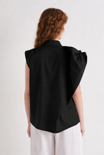 SHOULDER DETAIL SHIRT - Black