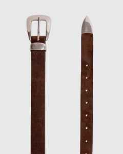TETRA BELT - Brown/Silver