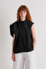 SHOULDER DETAIL SHIRT - Black