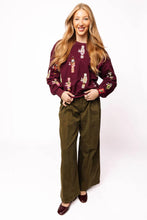 PLUM COCKTAIL SERVING NUTCRACKER SWEATSHIRT