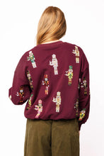 PLUM COCKTAIL SERVING NUTCRACKER SWEATSHIRT