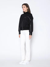 CROSSED ZIPPPER SWEATSHIRT - Black