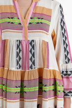 ELLA SHORT DRESS - Pink/Green