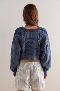 HERITAGE CARDI - Indigo