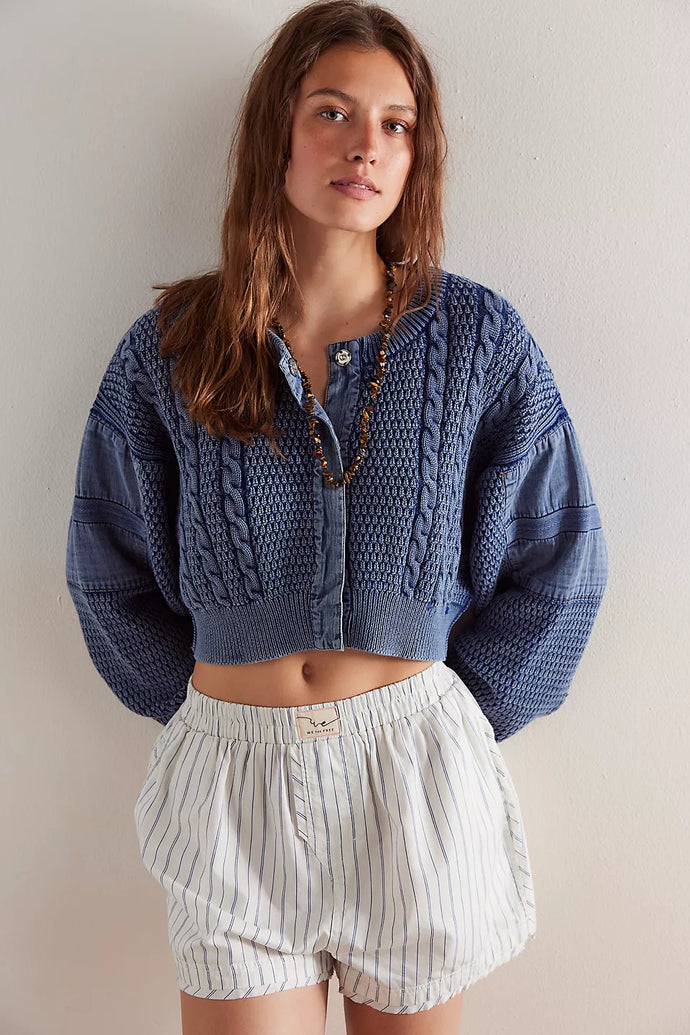 HERITAGE CARDI - Indigo