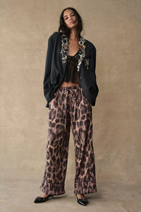 ALL OUT SATIN LEOPARD PANT