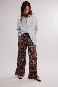 ALL OUT SATIN LEOPARD PANT