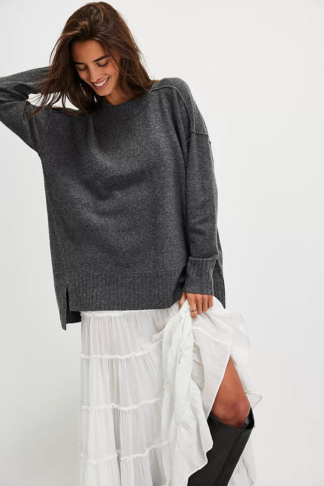 PHOEBE PULLOVER - Dark Heather Grey