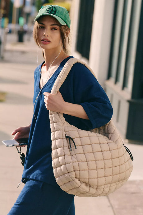 QUILTED CARRYALL BAG - Off White