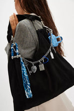 BOBBI SLOUCH SUEDE TOTE - Black