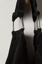BOBBI SLOUCH SUEDE TOTE - Black