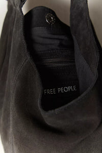BOBBI SLOUCH SUEDE TOTE - Black