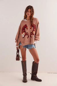 GRAPHIC CAMDEN SWEATER - Mirrored Horse