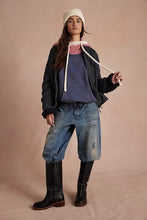 SNUG BONNET SWEATSHIRT - Indigo