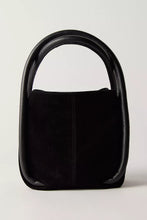 BARLOW SUEDE BUCKET BAG - Black