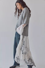 MARGOT SWEATER TEE - Heather Grey