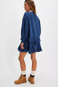 SACHI MINI DRESS - Big Dipper Blue