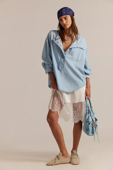 DENIM DREAMING PULLOVER - So Soft Wash