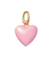 HAPPY HEART CORD CHARM NECKLACE - Black
