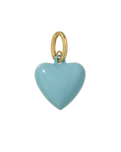 HAPPY HEART CORD CHARM NECKLACE - Brown