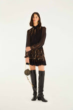 GARDEN SILHOUETE MINI DRESS - Black