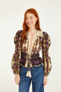 SAND EMBROIDERED BLOUSE
