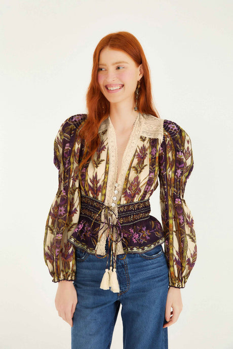 SAND EMBROIDERED BLOUSE