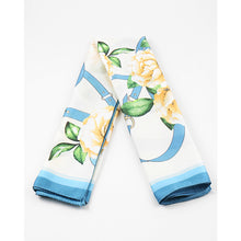 SATIN SCARF - Blue Floral