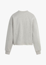 CROPPED COLLEGITE SWEATSHIRT - Heather Grey/ Navy