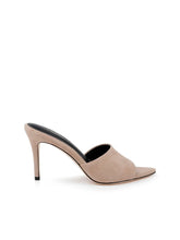 LOLITA SUEDE OPEN-TOE MULE- Cappuccino